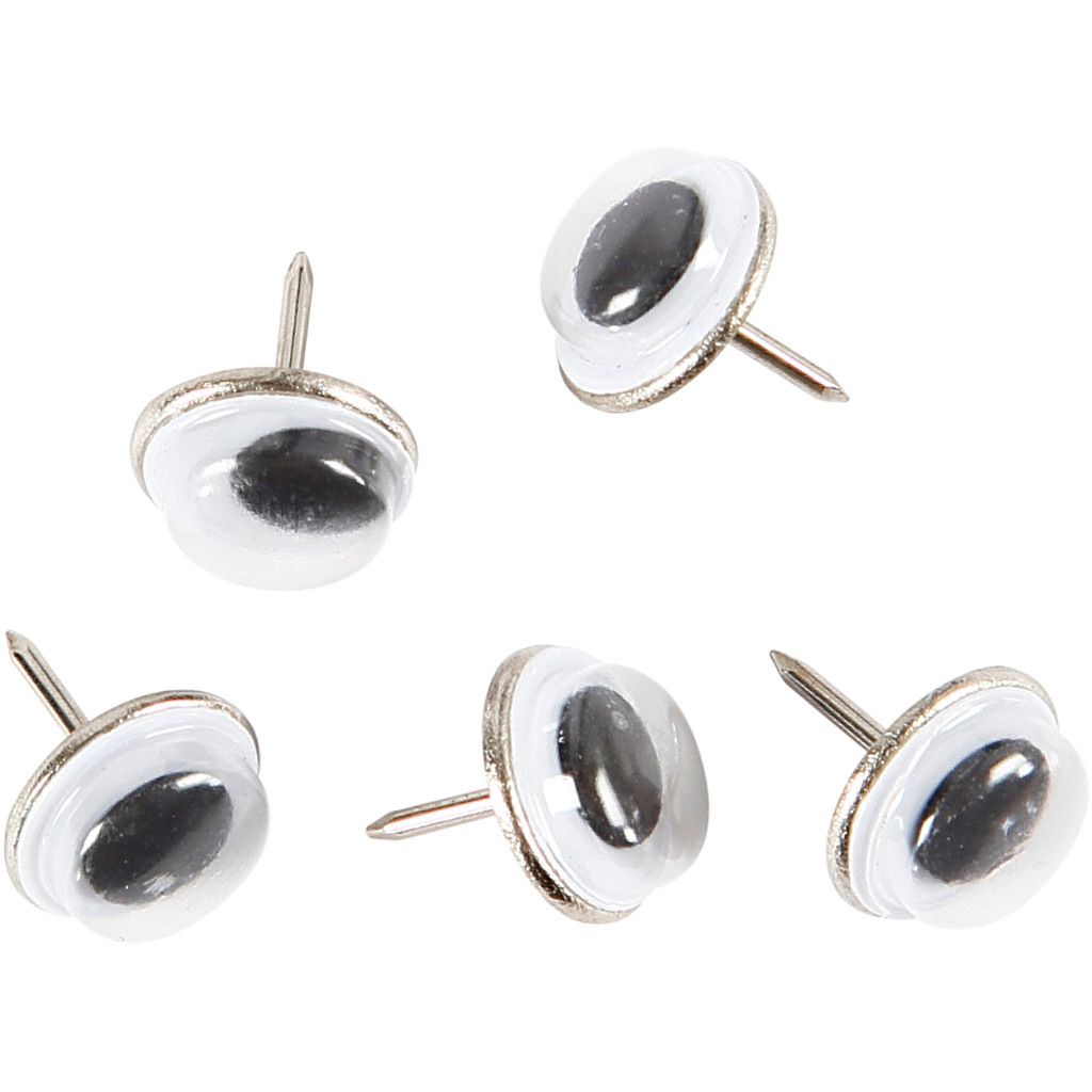 Rulleøjne på tegnestift diameter 10 mm - 25 stk.