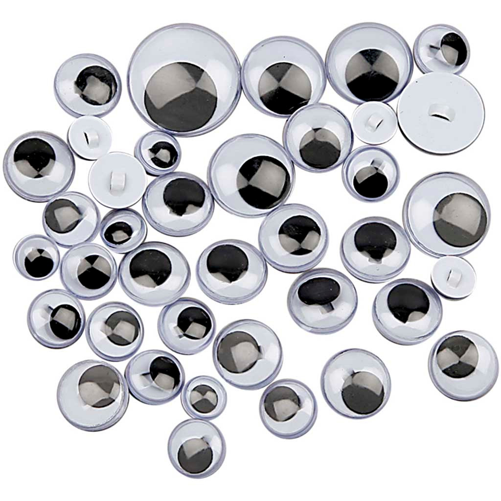 Rulleøjne diameter 8-20 mm til påsyning - 250 assorteret stk.