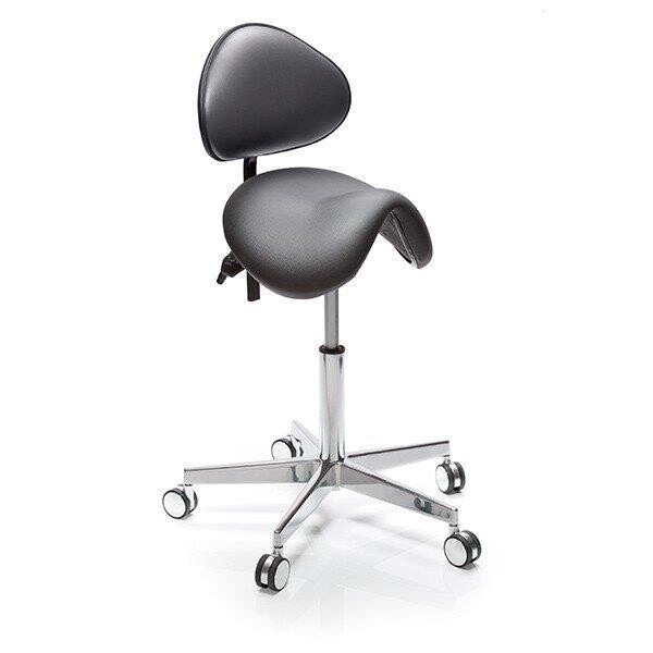 Sadelstol Höganäs Polo M Sort Illusion Ryglæn 49–68 cm
