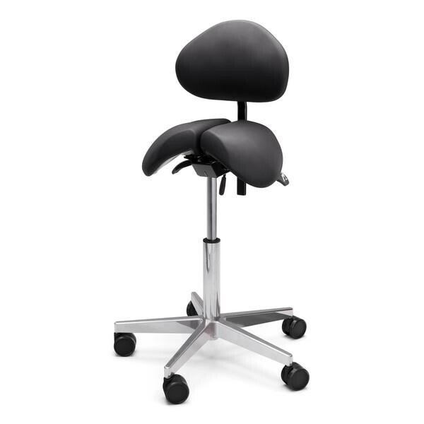 Sadelstol Höganäs Polo Split Sort Illusion Ryglæn 61–84 cm