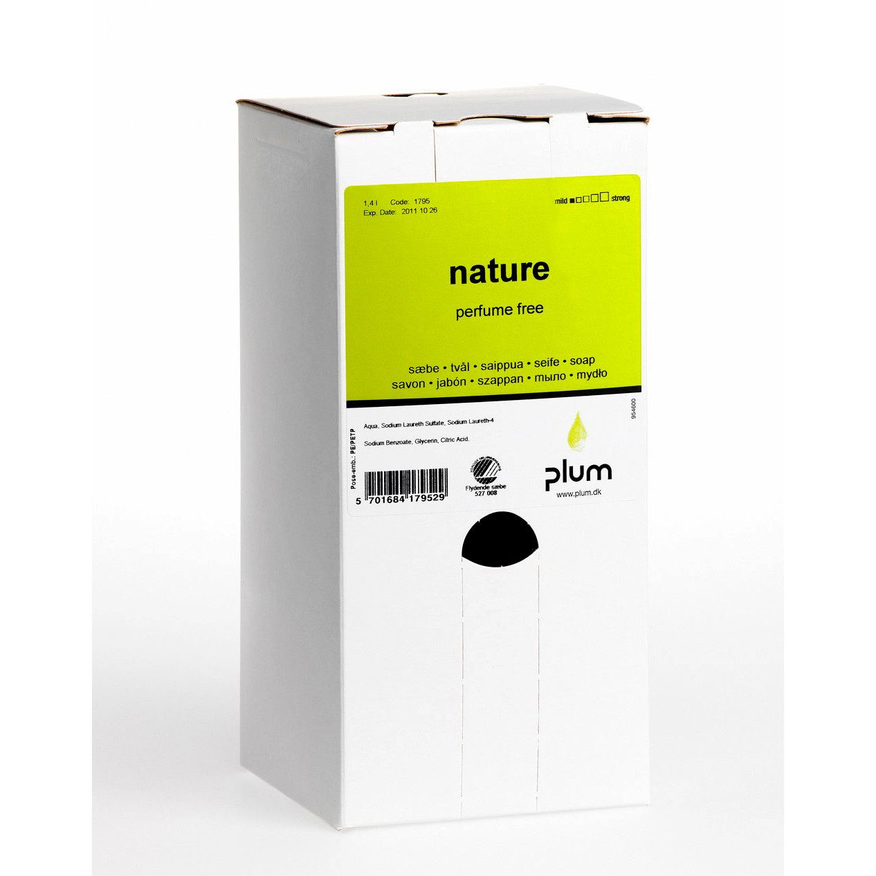 Sæbe Plum Nature bag-in-box 8x1,4l/dnk 1795 - 8 stk