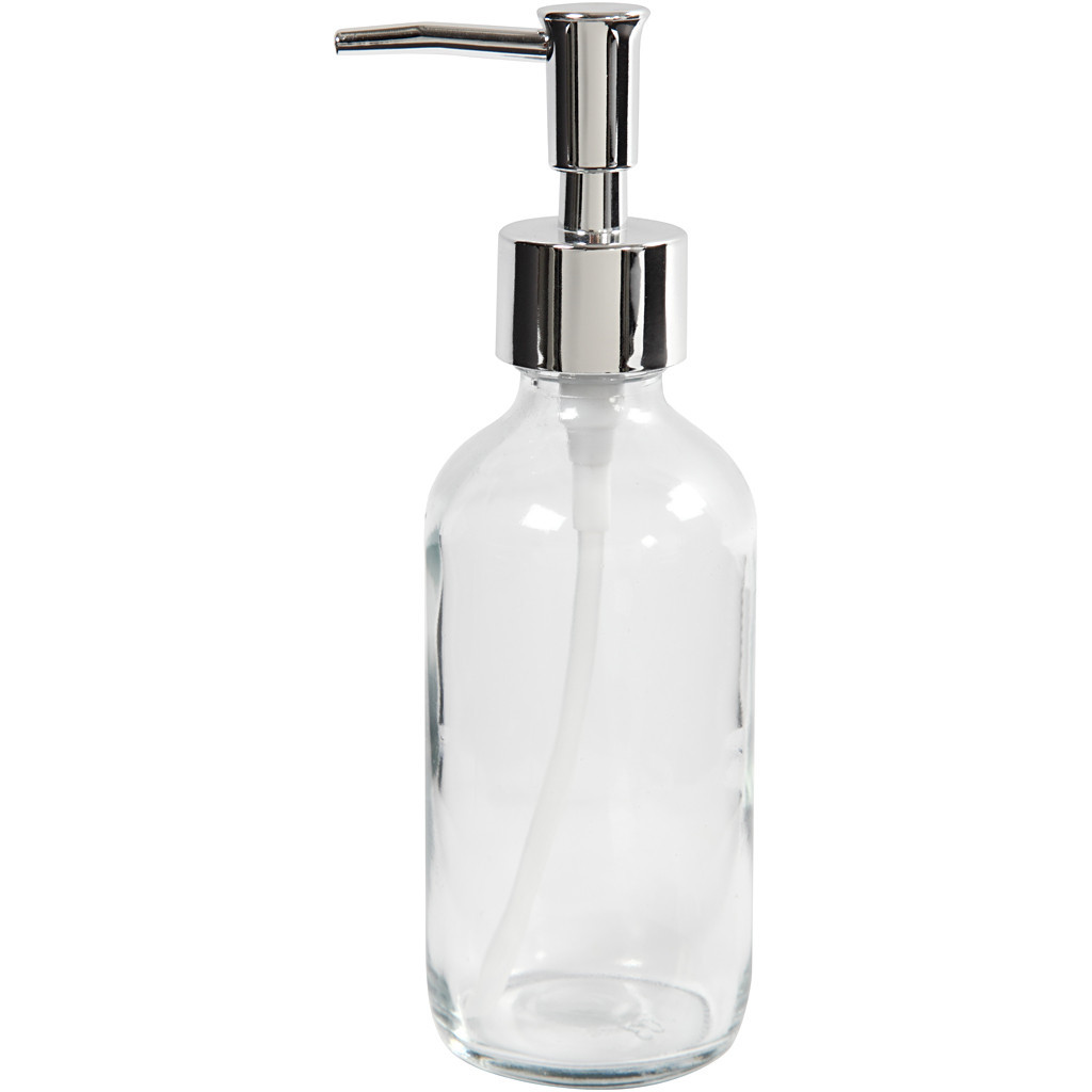 Sæbedispenser - 19,3x6,3cm klar - 230 ml