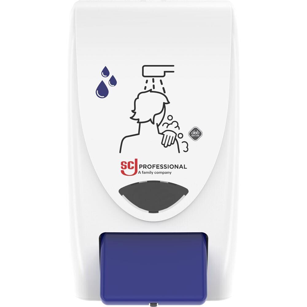 Sæbedispenser til væg SCJ Professional Hair & Body 2000 ml hvid plast 4,5 ml pr. dosering