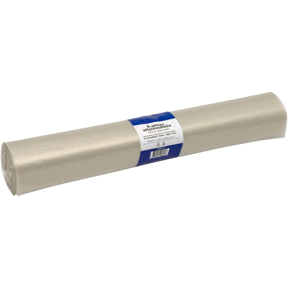 Sæk, 100 l, klar, LDPE/genanvendt, 70cmx110cm - 10 ruller