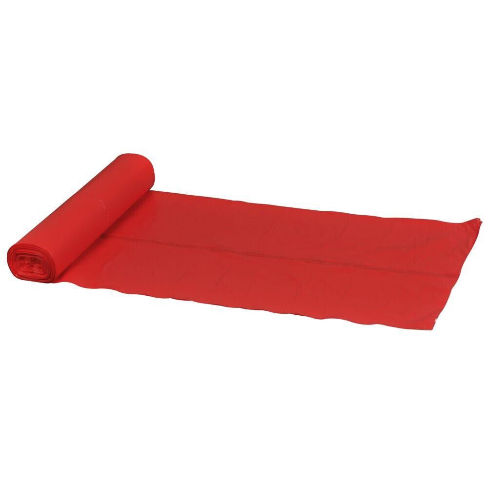 Sække 120 L Sækko-Boy rød LDPE genanvendt 76x103cm 10 stk pr rulle - 12 ruller