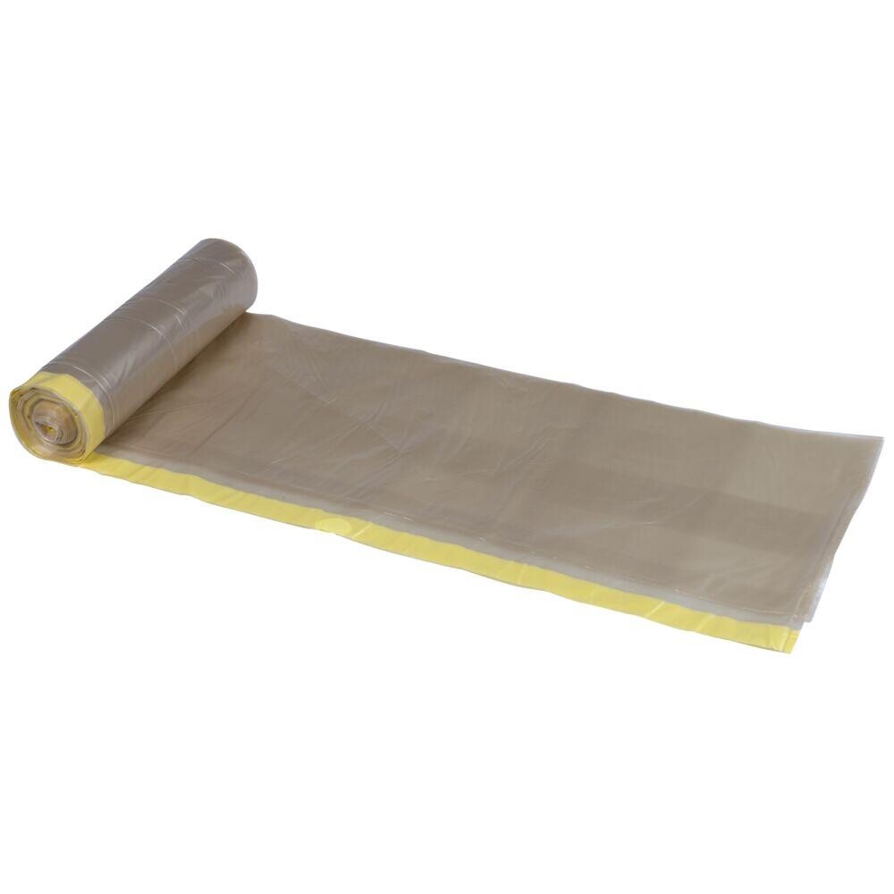 Sække med snoreluk 100L, LDPE transparent 55 my 70x101 cm - 10 ruller