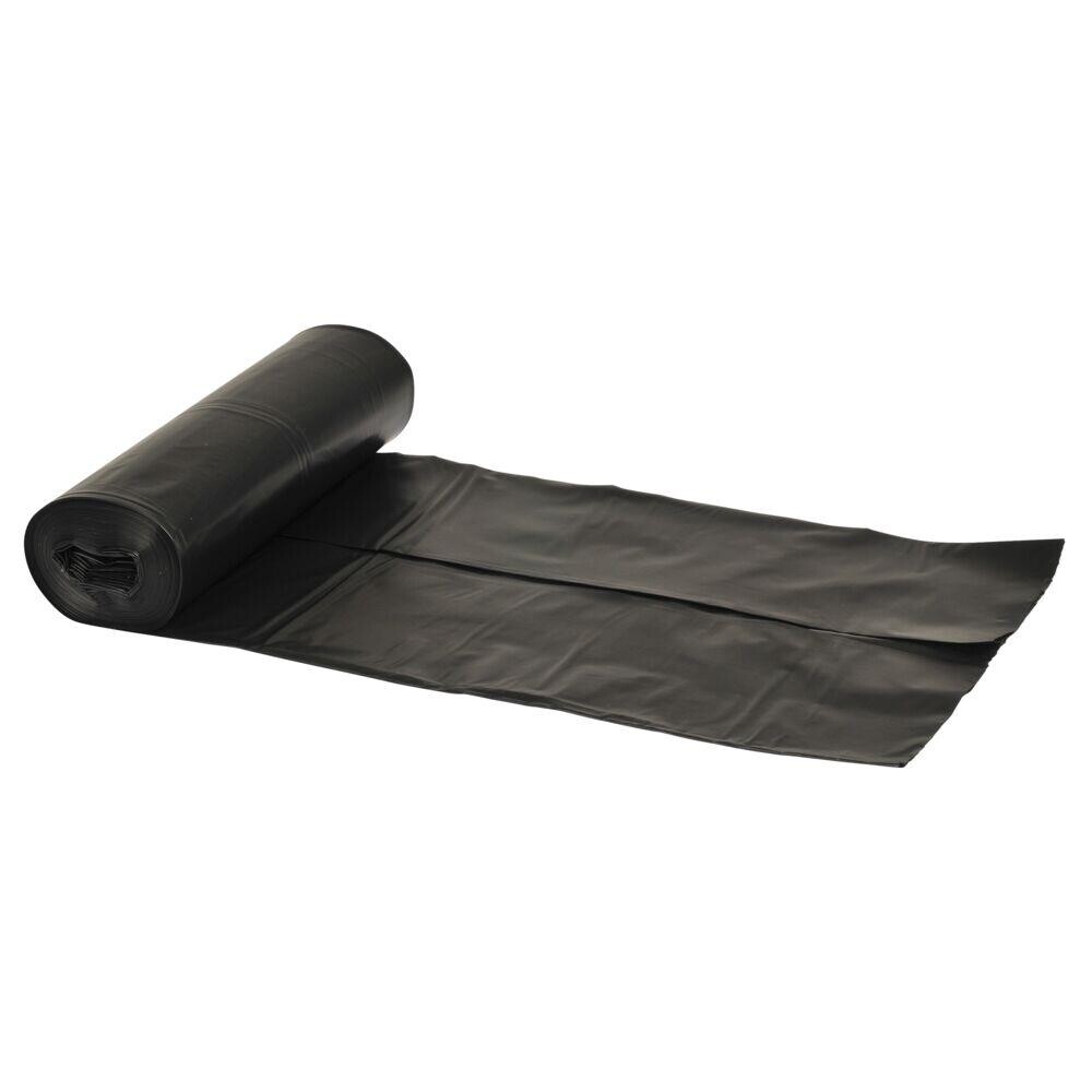 Sækko-Boy sæk, 60 l, sort, LDPE/genanvendt, 55x103cm - 10 pr. rulle - 15 ruller