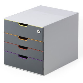 Skuffekabinet med lås - Durable Varicolor Safe - 4 skuffer