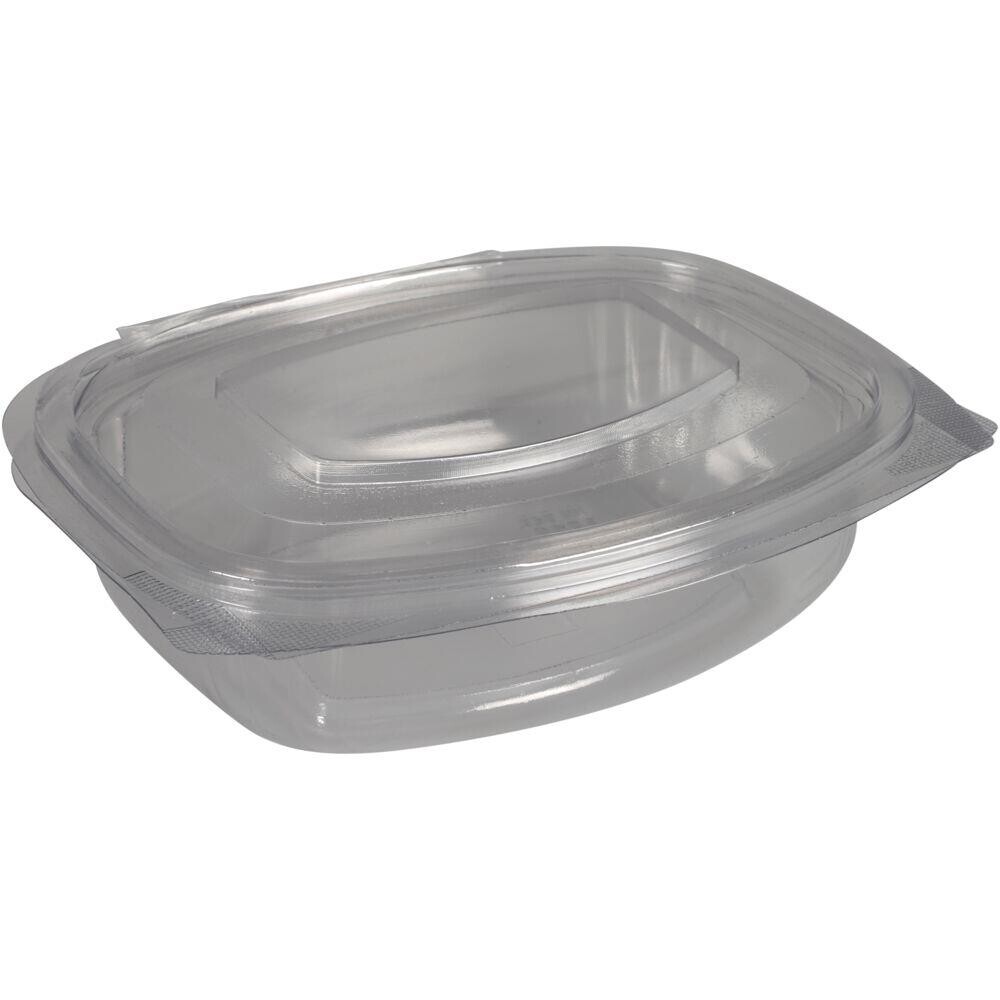 Salatbæger, ABENA Cater-Line, 15,5x13x5cm, 360 ml, klar, PET/RPET, 80 % RPET + 20 % PET, med hængslet låg - 300 stk
