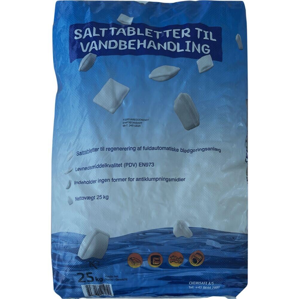 Salttabletter - Til blødgøringsanlæg - Helpalle 100x120cm - 25 kg - 50 stk