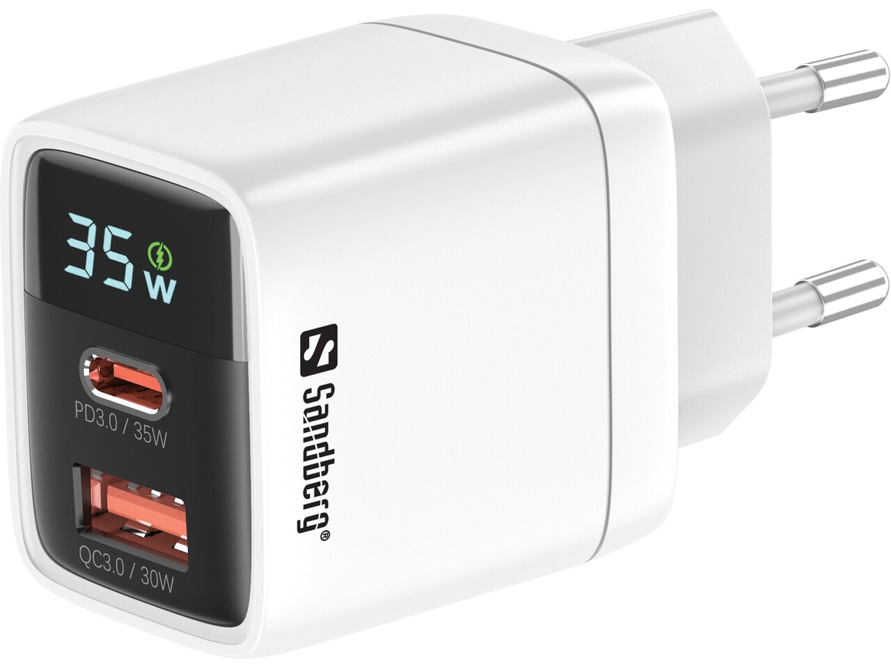 Oplader Sandberg 2in1 Charger 1xUSB-C 1xUSB 35W