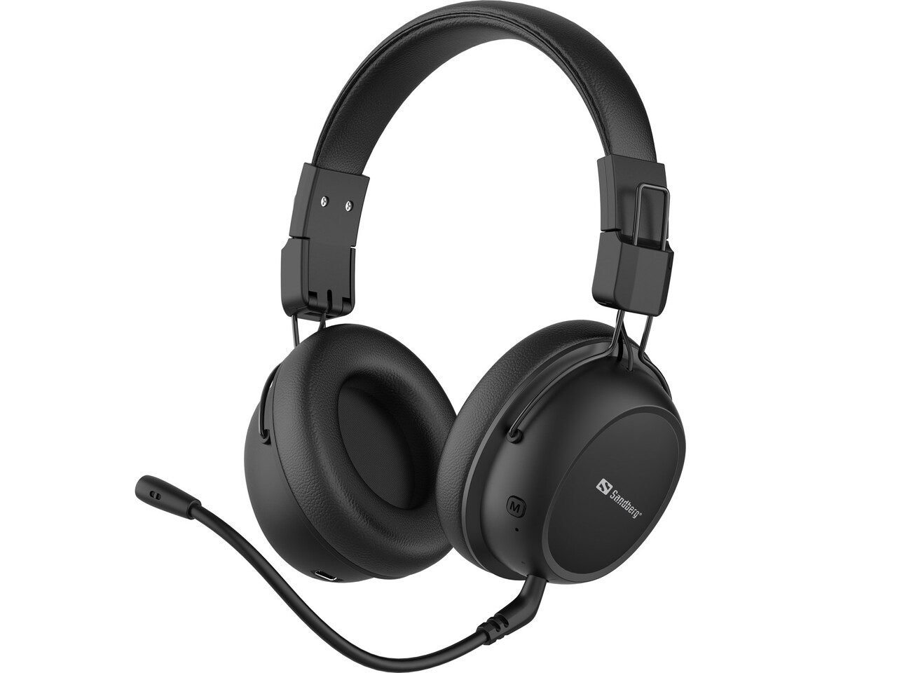 Bluetooth-headset - Sandberg ANC FlexMic - Sort - Over-ear