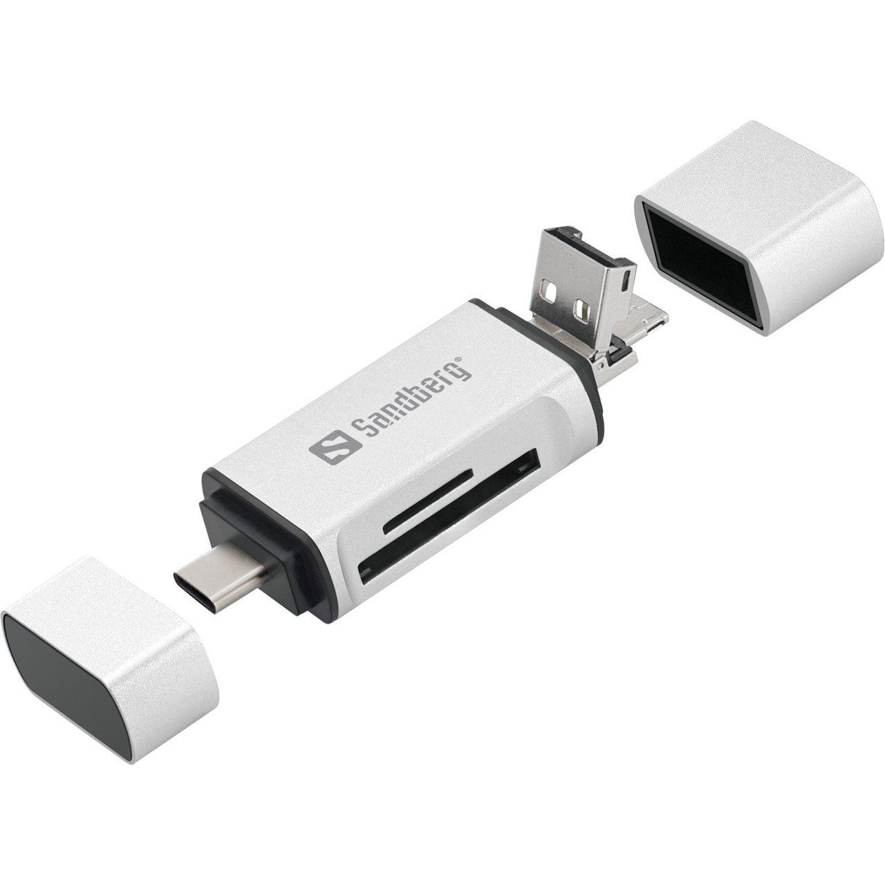 USB C adapter - Sandberg Card Reader USB-C+USB+MicroUSB