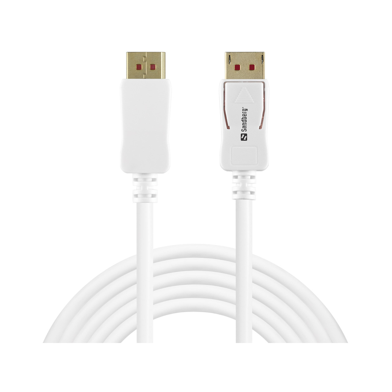 Kabel - Sandberg DisplayPort 1.4 - Hvid - 2 m - 8K/60Hz
