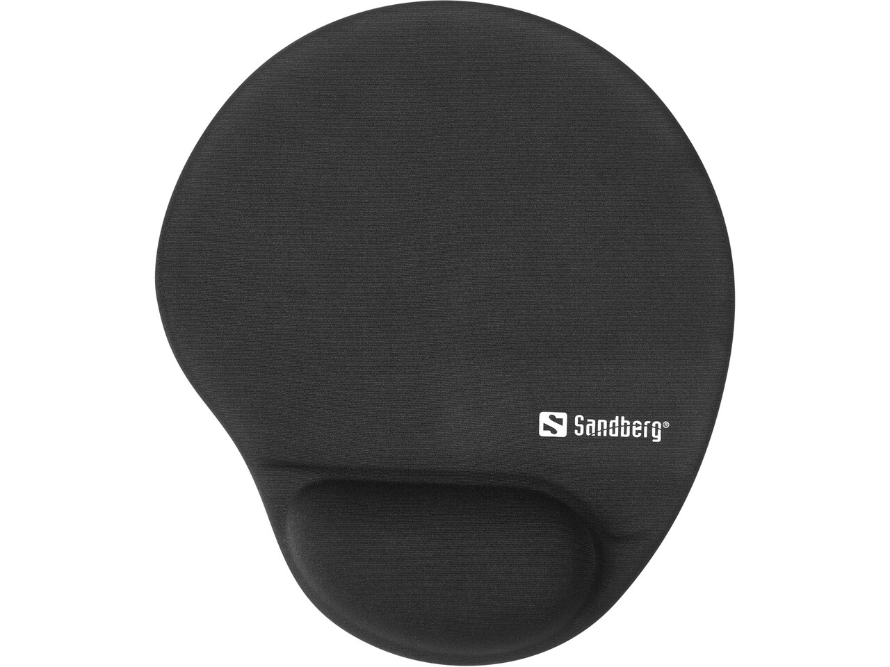 Musemåtte med håndledsstøtte Sandberg Memory Foam, Black
