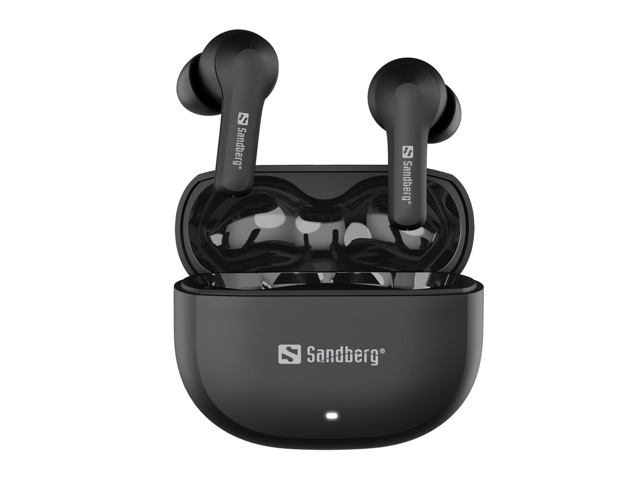 Trådløse earbuds - Sandberg Play'n Go - sort - med opladningsetui