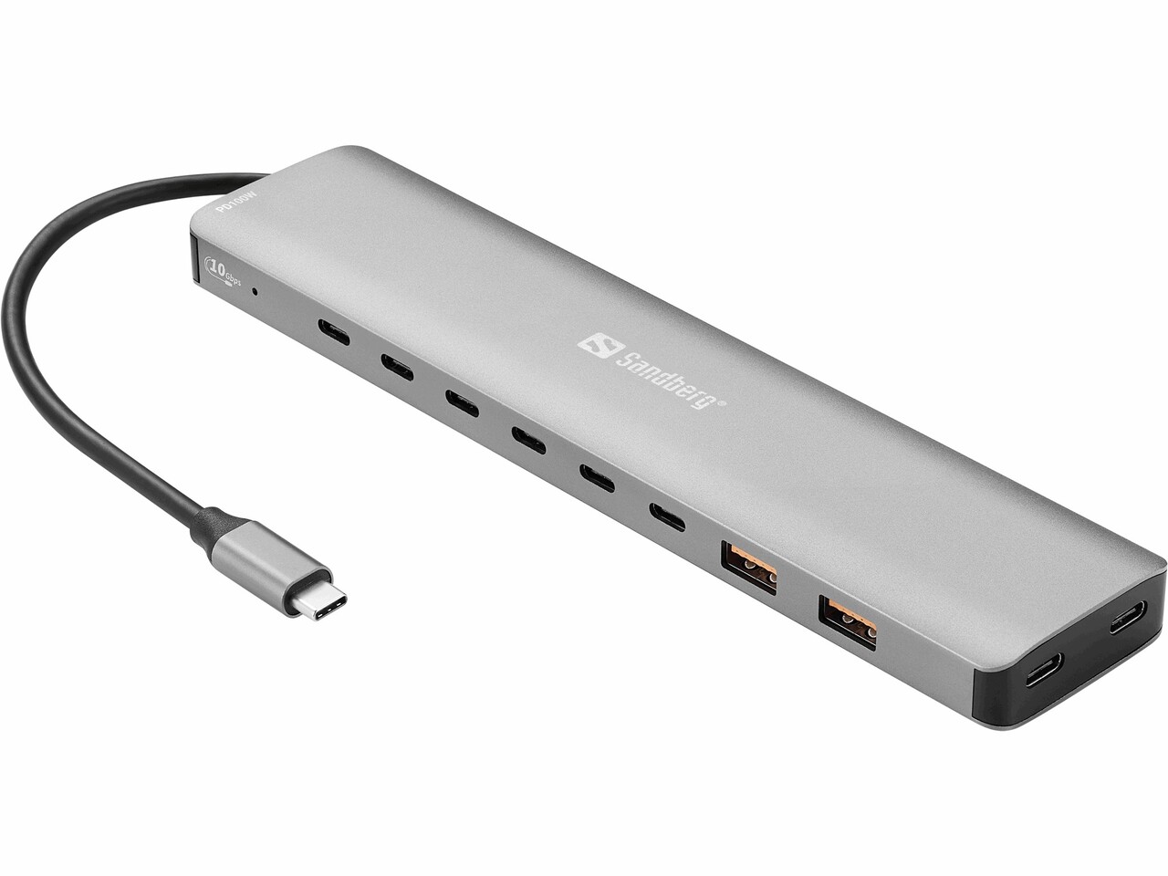 USB adapter - Sandberg USB-C to 8 x USB-C + 2xUSB-A 100W