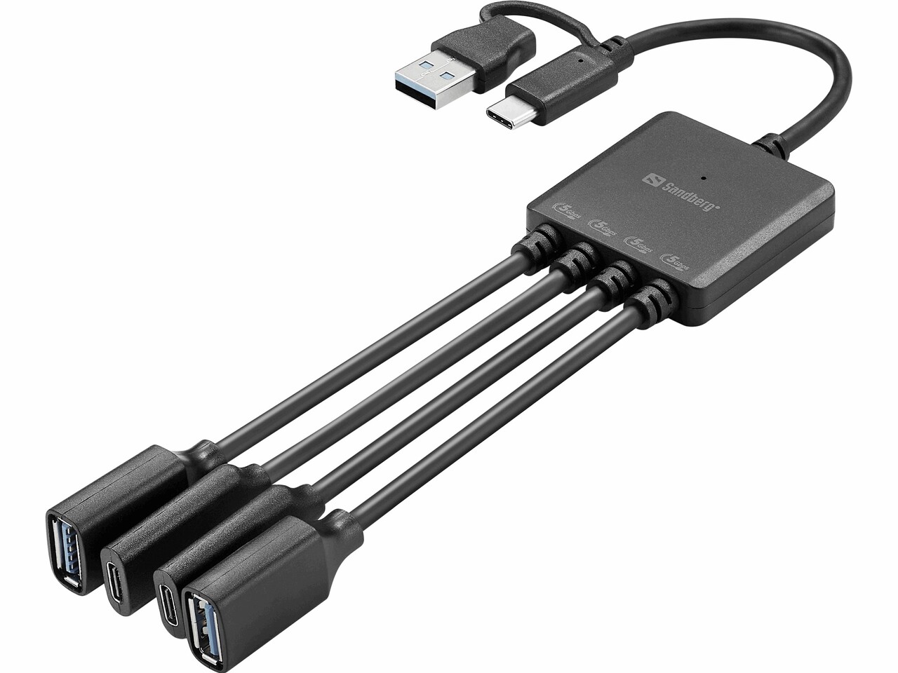 USB kabel - Sandberg USB-C/A to 2A+2C Splitter