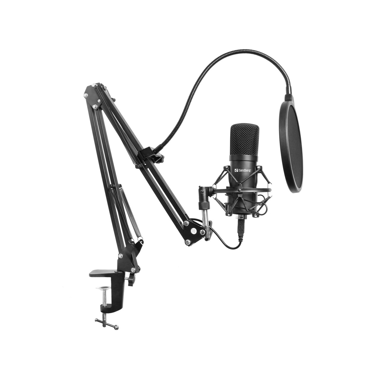 Mikrofon og mikrofon arm Sandberg Streamer USB