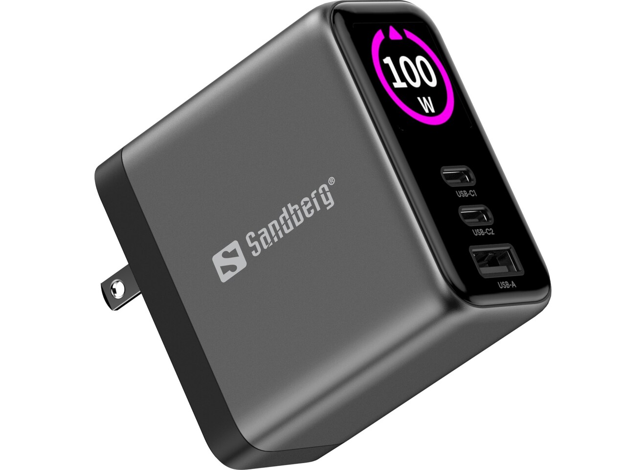 Sandberg Travel Charger PD100W Display
