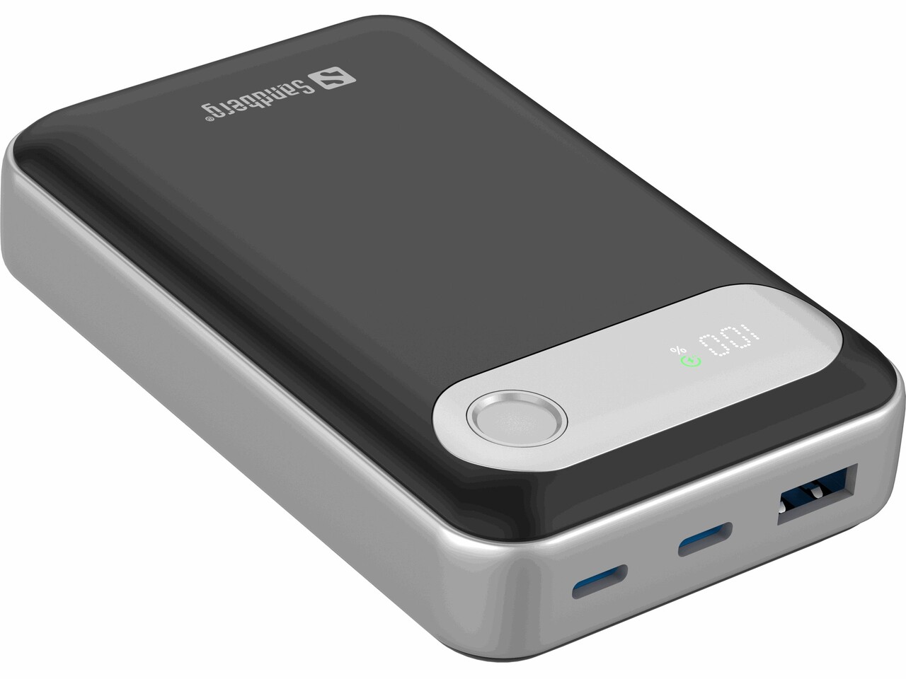 Powerbank Sandberg Travel 20000 PD35W USB-C/USB-A Grå