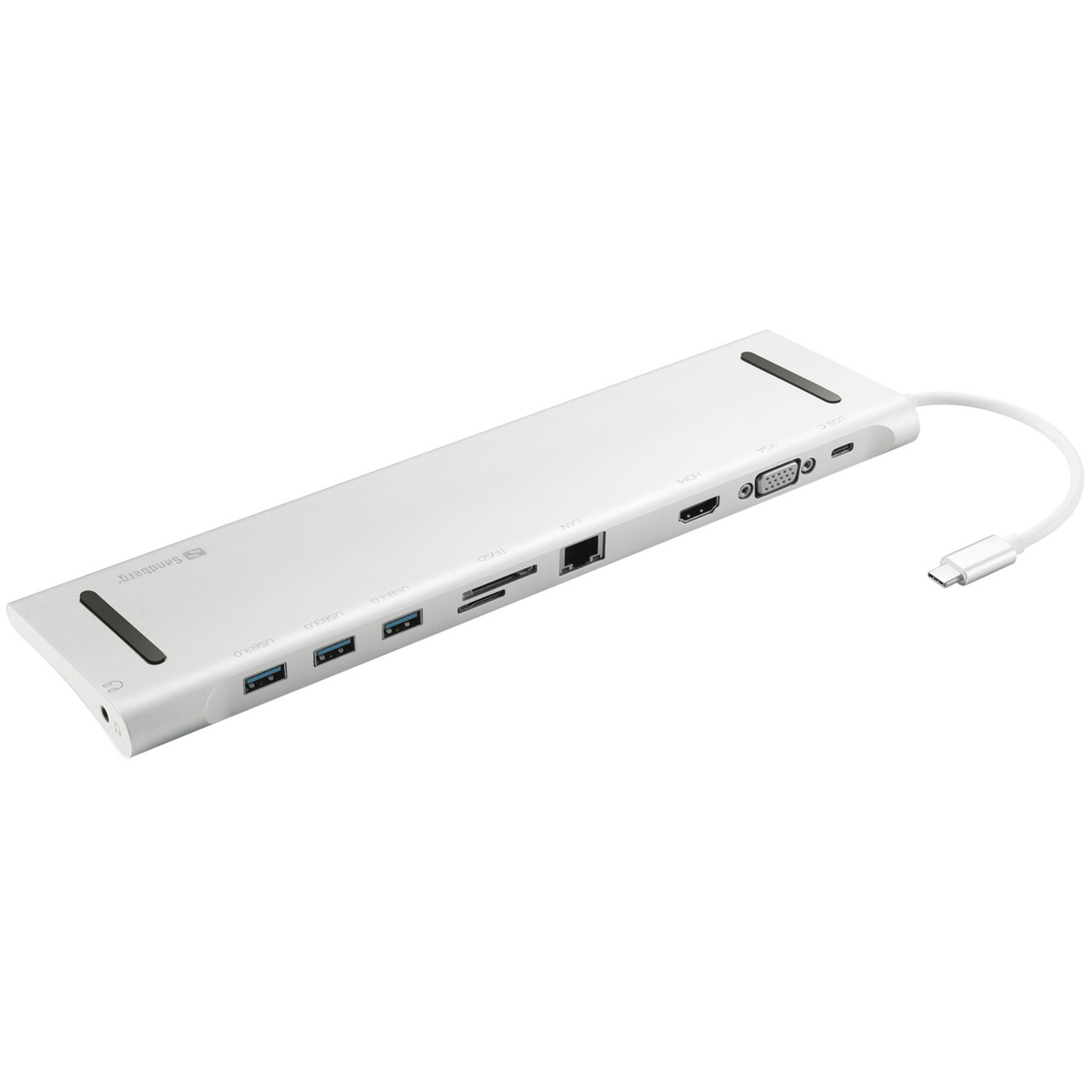 USB-C Docking Station 10-in-1 Sandberg - Alu