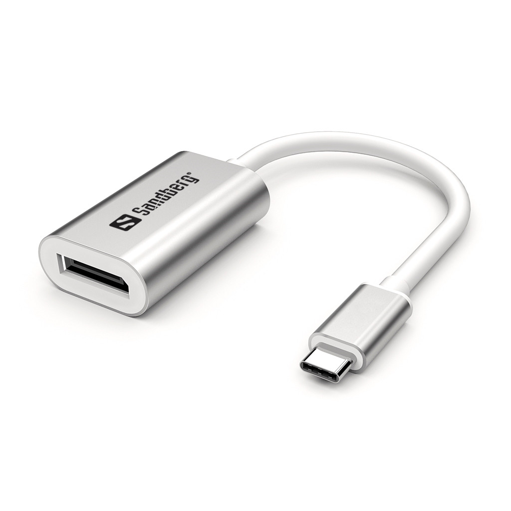 USB-C to DisplayPort Link - Sandberg Silver