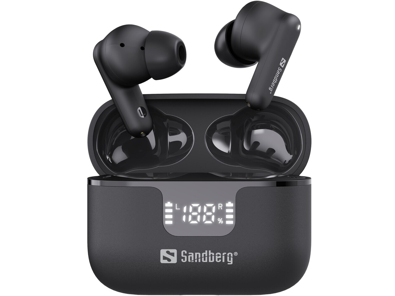 Høretelefoner - Sandberg Wireless Earbuds ANC+ENC - Sort