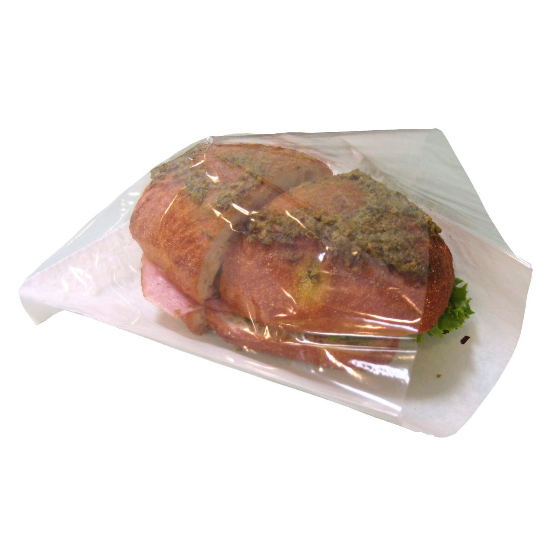 Papirsposer til sandwich - hvid 200 x 210 mm - 150 mm rude - 500 stk