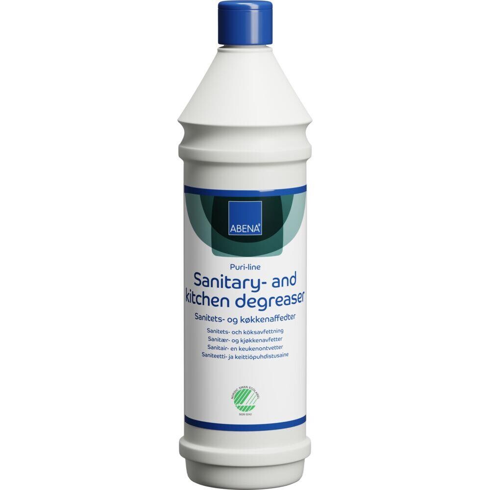 Sanitets- og køkkenaffedter - ABENA Puri-Line alkalisk - 1 l - 12 stk