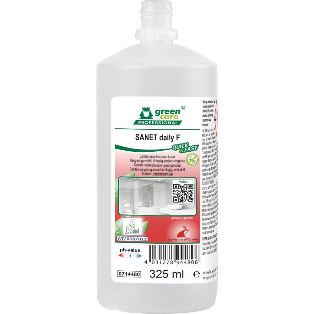 Sanitetsrengøring, Tana Professional Sanet daily F Quick&Easy, 325 ml, med farve og duft - 6 stk