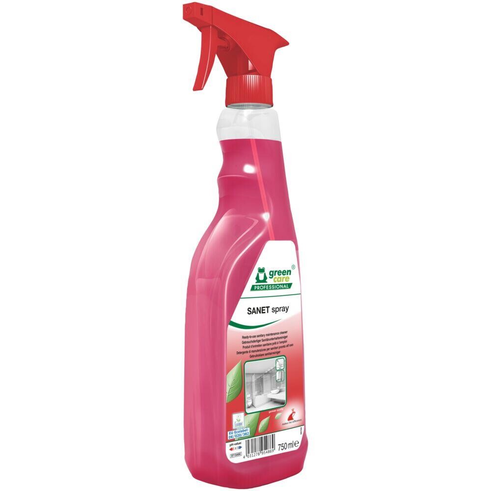 Sanitetsrens - Green Care Professional Sanet Spray - Med farve og parfume - 750 ml - 10 stk