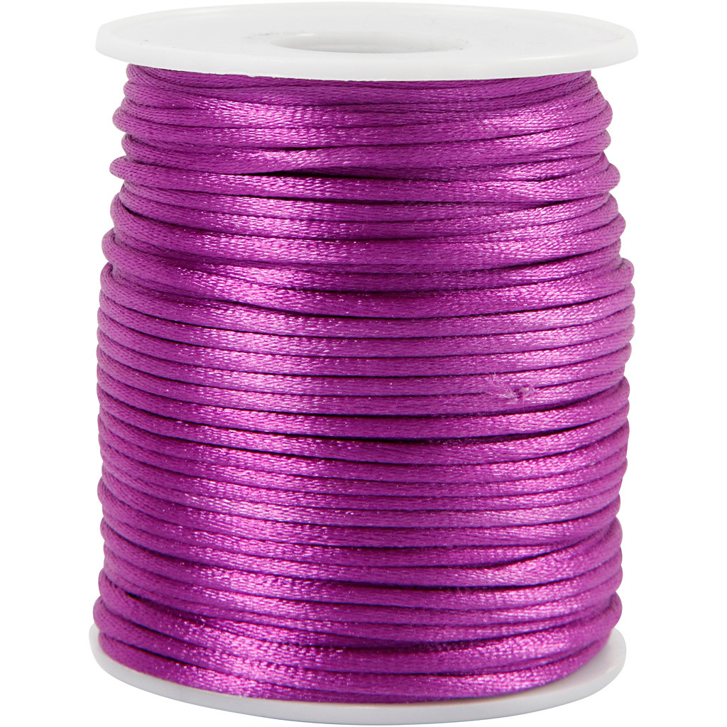 Satinsnor tykkelse 2 mm lilla | 50 meter