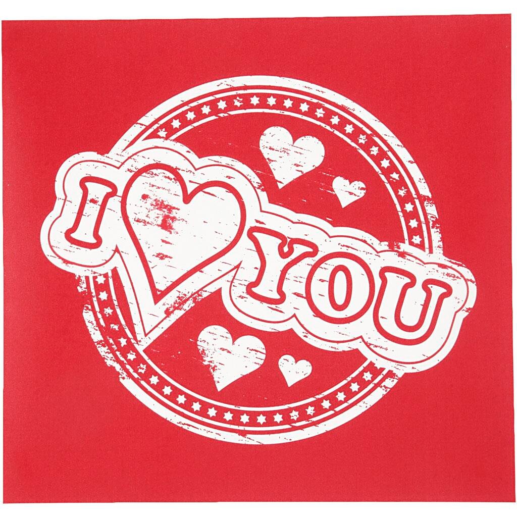 Stencil Screen ark 20 x 22 cm | I love you