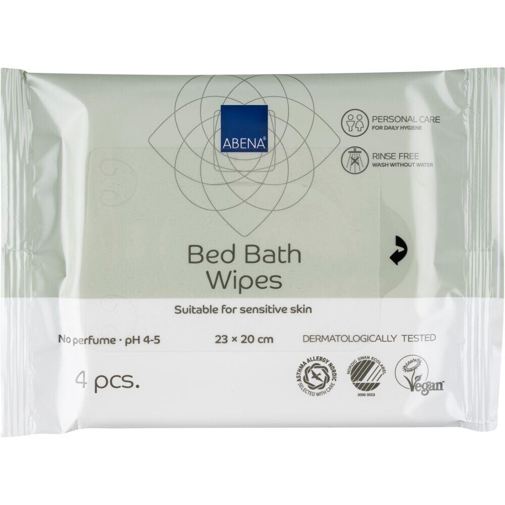 Sengebadsservietter ABENA 20x23cm uden farve og parfume 4 stk., engangs - 36 pakker