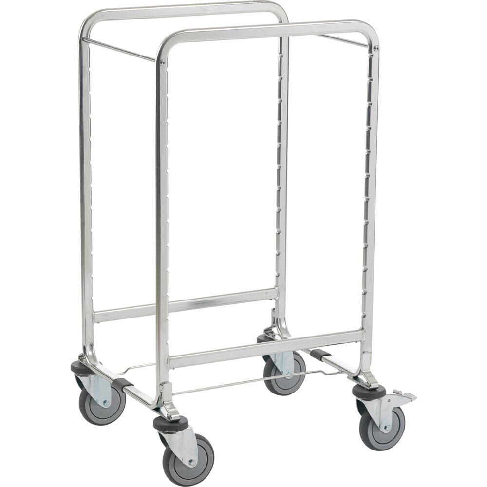 Serveringsvogn Vileda Origo 500 H 77x58x105cm grå pulverlakeret stål