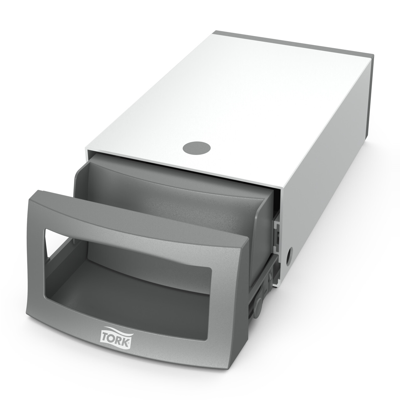 Servietholder Tork 271600 Counterfold N1 til disk - aluminium og grå