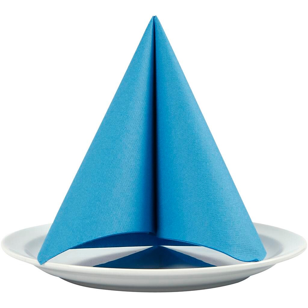 Servietter størrelse 40 x 40 cm 60 gram turkis - 20 stk.