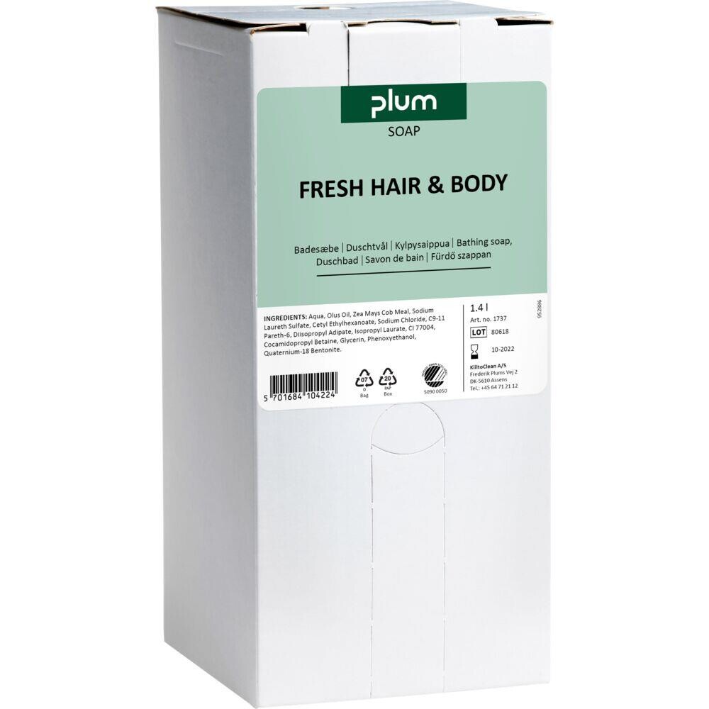 Shampoo - Plum Nature Hår & Bodyshampoo | 1400 ml - 8 stk