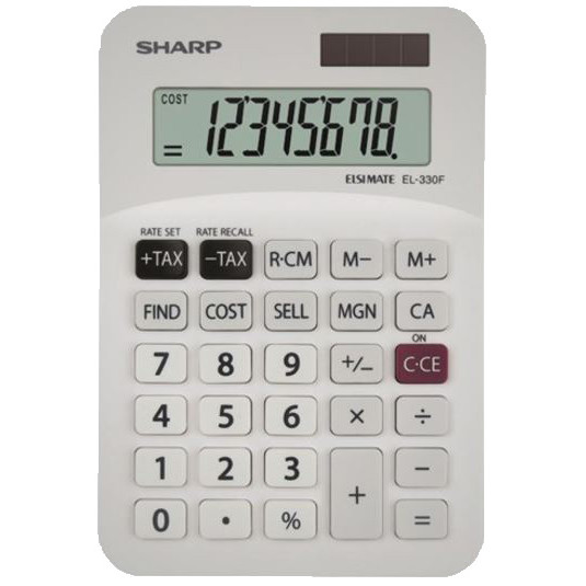 Lommergner Sharp EL-330F - Hvid Bordregner