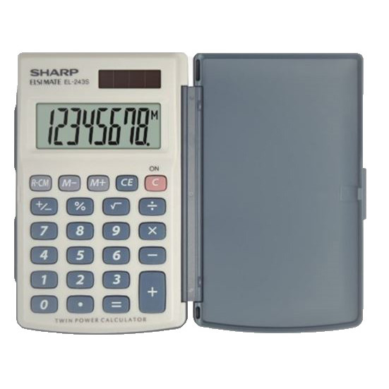 Sharp EL-243S - Lommeregner med cover