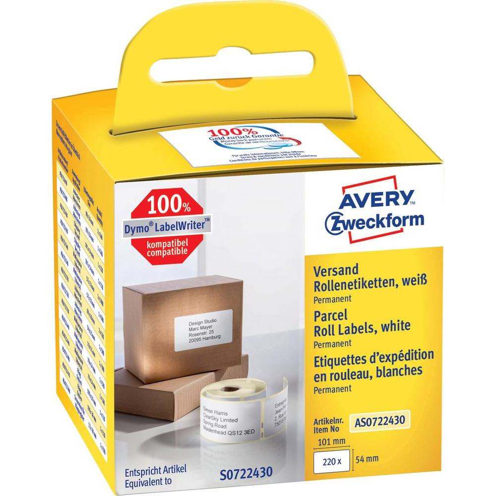 Avery - Forsendelsesetiketter til etiketprinter - 220 stk