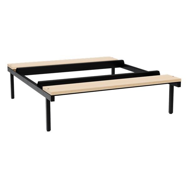 Siddebænk birk, dobbel 1200x800mm