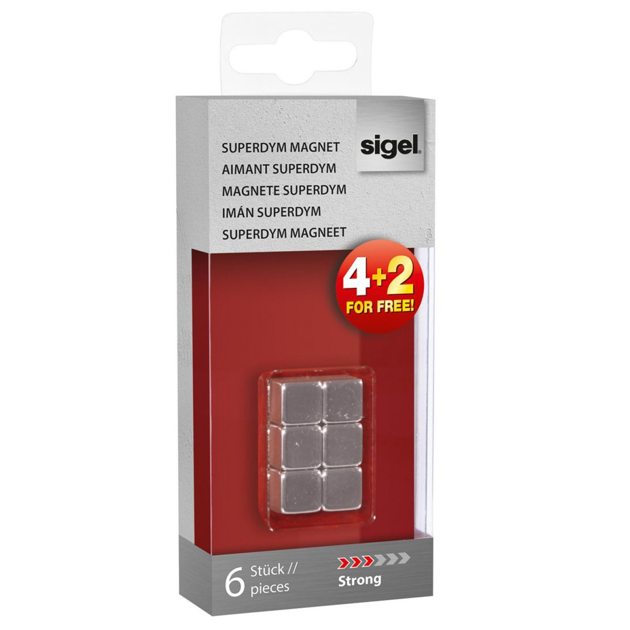 Stærke Magneter Sigel SuperDym C5 - 6 stk