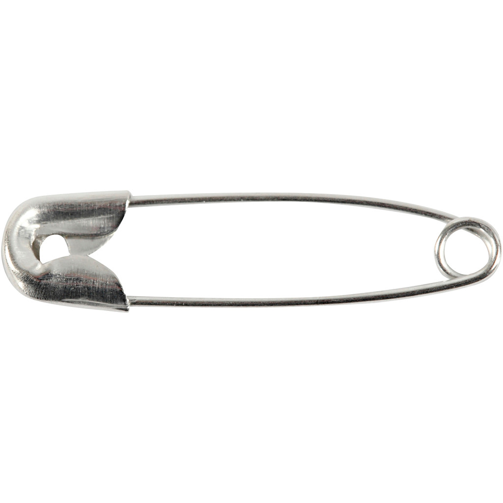 Sikkerhedsnåle længde 22 mm tykkelse 0,6 mm sølv | 100 stk.