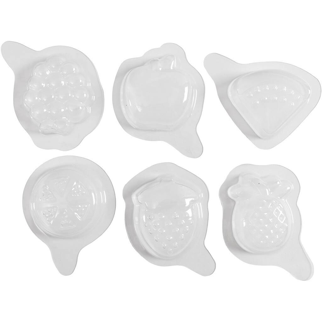 Silikoneform, Frugt, H: 1.8 cm, L: 4,5-6 cm, 6 stk - 1 pakke