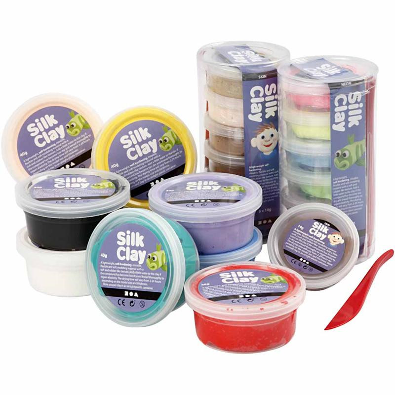 Silk Clay assorteret farver | 22 dåser