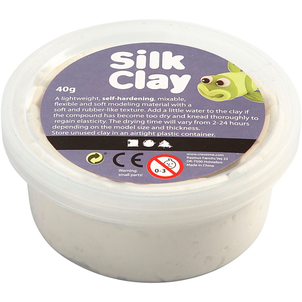 Silk Clay hvid - 40 gram