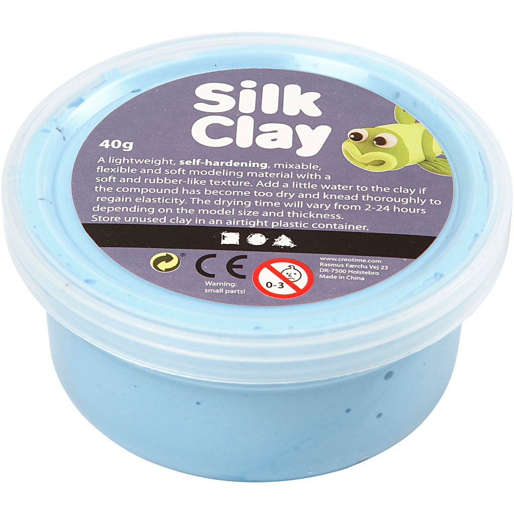 Silk Clay neon blå - 40 gram