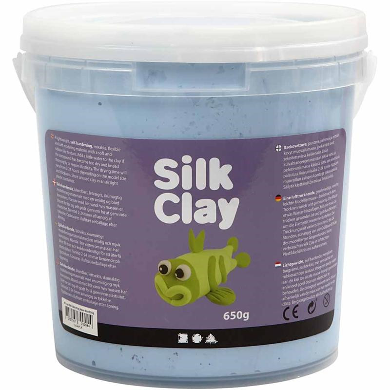 Silk Clay neon blå - 650 gram
